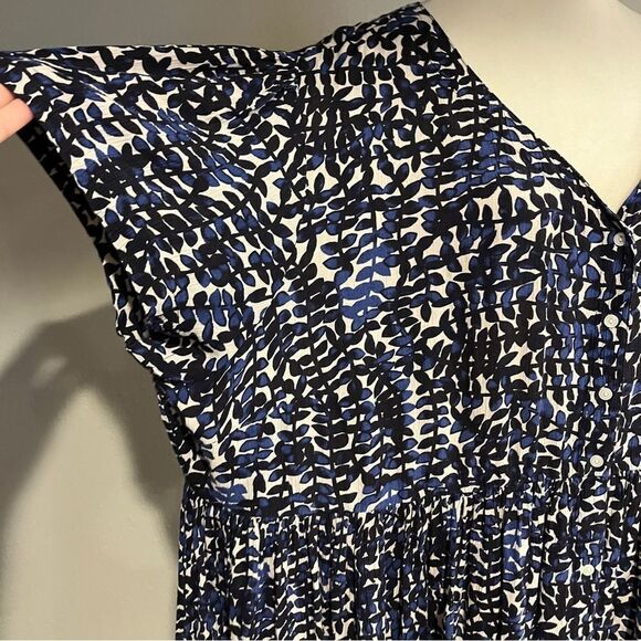 Woman within plus size leaf wines print short sleeve mini casual dress - Picture 4 of 14